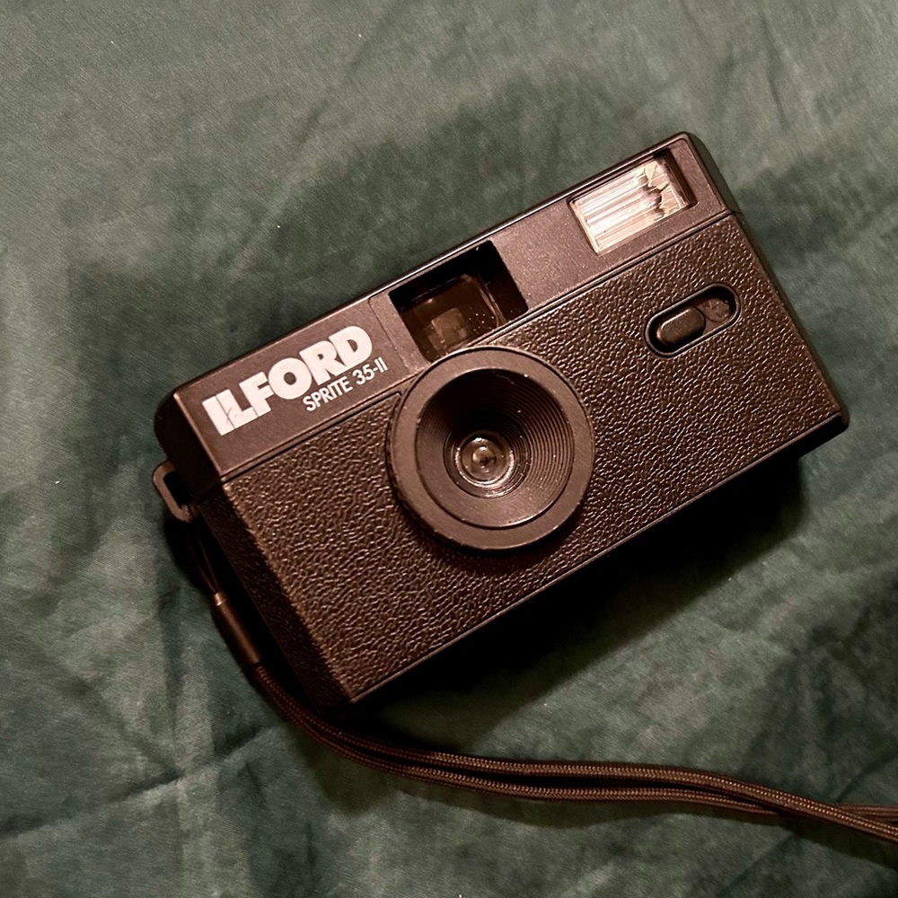 Slightly used ilford 35 mm! perfect for film photography novices :)